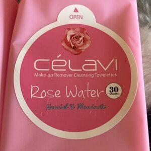Celavi Make-up Remover Cleansing Towelettes - Rose Water